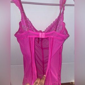 Pink teddy with cut out back